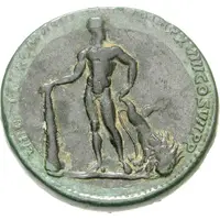 New Year Medallion - Commodus Hercules, bimetallic
