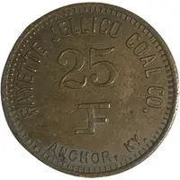 25 Cents - Fayette - Jellico Coal Company Anchor, Kentucky