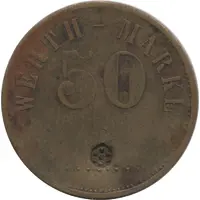 50 Pfennig Werth-Marke, Countermarked
