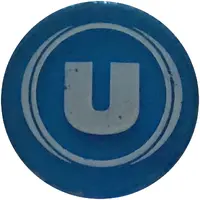 Shopping Cart Token - U blue