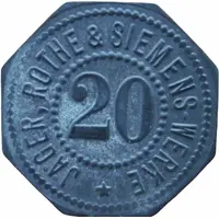 20 Pfennig - Leipzig Jäger, Rothe and Siemens-Werke