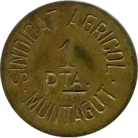 1 Peseta - Sindicat Agricol