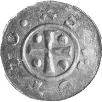 Denier - Otto III and Adelaide temple, EDILAD