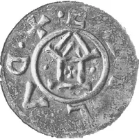 Denier - Otto III and Adelaide temple, EDILAD