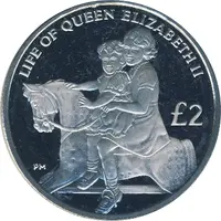 2 Pounds - Elizabeth II Princess Margaret