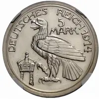 5 Mark - Frederick II Silver Wedding - Pattern