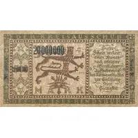 20 000 000 Mark overprint on 500 Mark