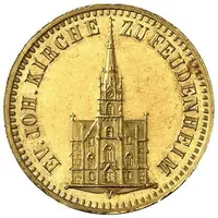 1 Kreuzer - Frederick I 1 Kreuzer - Frederick I (Opening of Feudenheim church), Gold