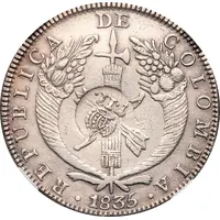 8 Reales - Isabel II Countermark on Colombia 8 Reales