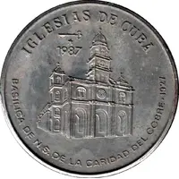 1 Peso Copper Charity Church