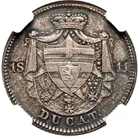 1 Ducat - Charles Silver pattern strike