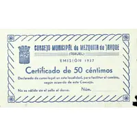 50 Céntimos Mezquita de Jarque