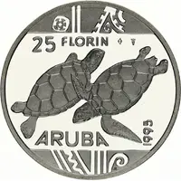 25 Florin - Beatrix Sea turtles
