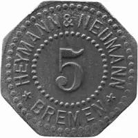 5 Pfennigs - Bremen Heymann & Neumann