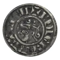 Denier Provencal Coronat - Charles I of Anjou
