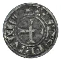 Denier Provencal Coronat - Charles I of Anjou