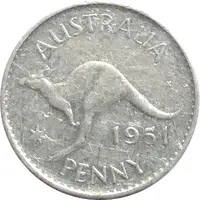 1 Penny - 1951 Fantasy Issue Aluminium
