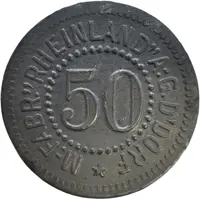 50 Pfennig - Düsseldorf M.-Fabr. Rheinland A.G.