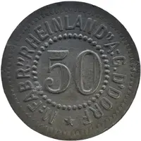 50 Pfennig - Düsseldorf M.-Fabr. Rheinland A.G.