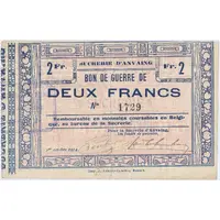 2 Francs Sucrerie d'Anvaing