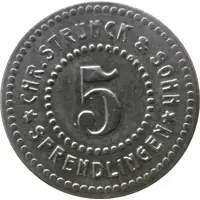 5 Pfennig - Sprendlingen Chr. Strunck and Sohn
