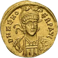 Solidus - Zeno VICTORIA AVGGG, Constantinopolis