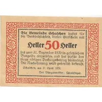 50 Heller Schalchen