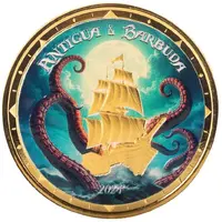 10 Dollars Rum Runner and Kraken, Colored