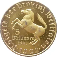 5 Millionen Mark - Westfalen Freiherr vom Stein