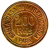 2.00 Réis Santa Casa de Misericordia - Leprosarium Coin