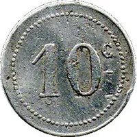 10 Centimes Bône Chamber of Commerce