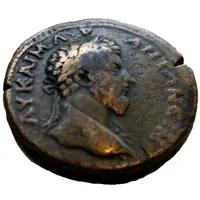 Æ34 - Marcus Aurelius Zeus seated, Apollonia Mordiaeum, Pisidia