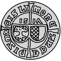 1 Ferding - Wolter von Plettenberg and Jasper Linde Riga, smooth shield, child to the right, left half shaded