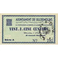 25 Céntimos Ulldemolins