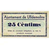 25 Céntimos Ulldemolins