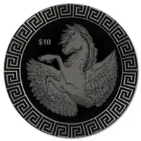 10 Dollars - Elizabeth II Pegasus, Silver Bullion Black Finish
