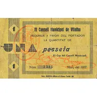 1 Peseta Vilalba del Arcs