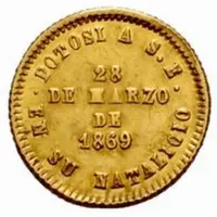 1 escudo - Mariano Melgarejo Birth of General Melgarejo - Monetary medal