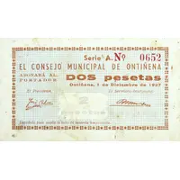 2 Pesetas Ontiñena