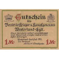 1 Mark Verein der Krieger und Kampfgenossen