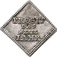 1/2 Ducat Klippe, Silver pattern strike, Neue Jahr