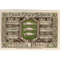 50 Pfennig red serial number