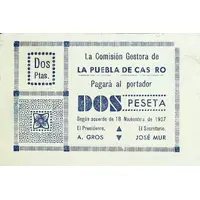2 Pesetas La Puebla de Castro