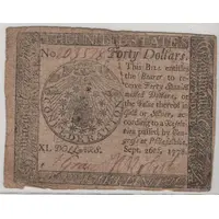 40 Dollars 'Continental Currency' - United States