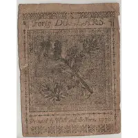 40 Dollars 'Continental Currency' - United States