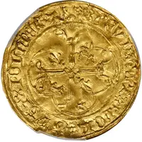 Gold Ecu with Knight - Charles of France