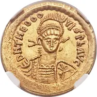 Solidus - Theodosius II Germanic States imitation of Theodosius II