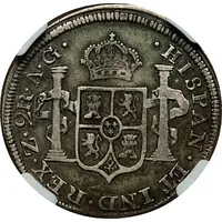 2 Reales - Fernando VII Zacatecas - Royalist Coinage