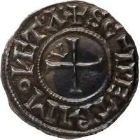 Denier - Angilbert In the name of Charles the Bald