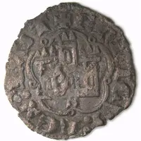 1/2 Blanca - Jean de Bethencourt countermark.